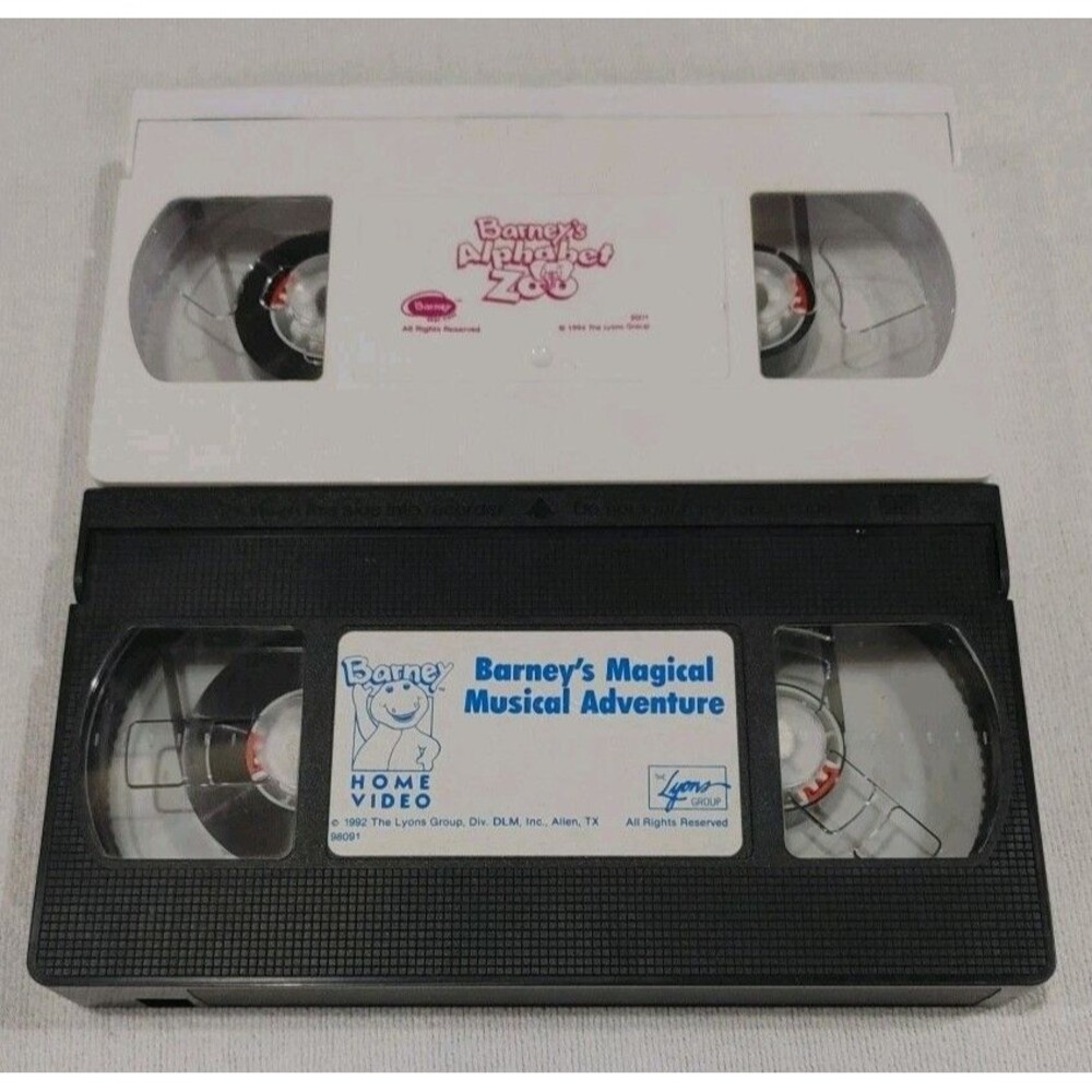 Barney VHS Lot: Barney's Magical Musical Adventure & Barney's Alphbet Zoo